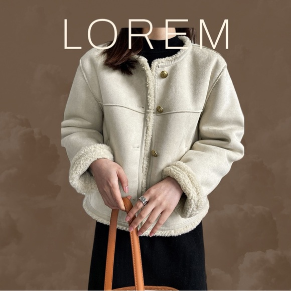 bellezzara republic Jackets & Blazers - Nwt Bellezza Republic Faux Lambskin Shearling  Cropped Sherpa Jacket Size M